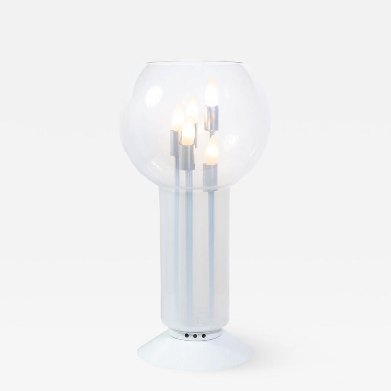 Mid Century Modern Sculptural Opalescent Glass Table Lamp