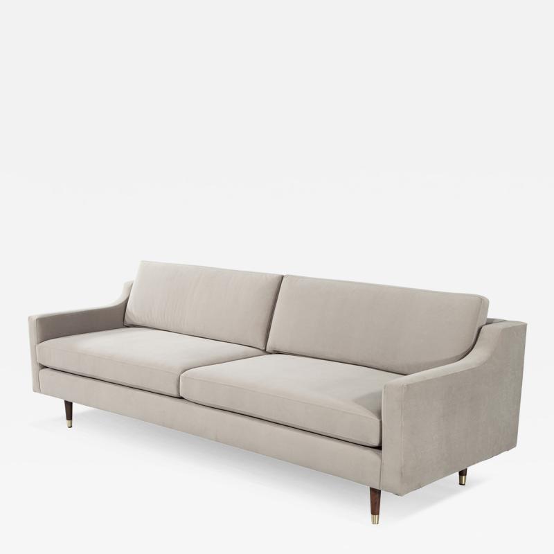 Mid Century Modern Sofa Restored in Designer Velvet