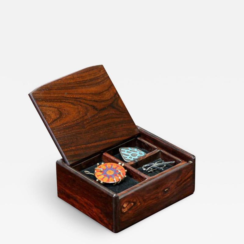 Mid Century Modern Studio Craft Rosewood Jewelry Box