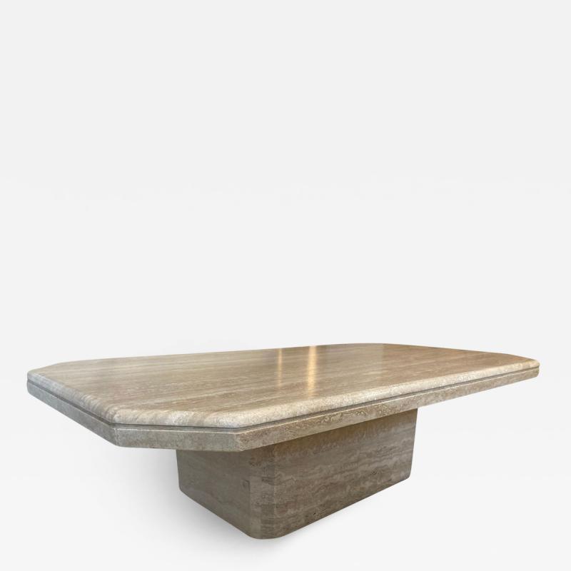 Mid Century Modern Travertine Coffee Table