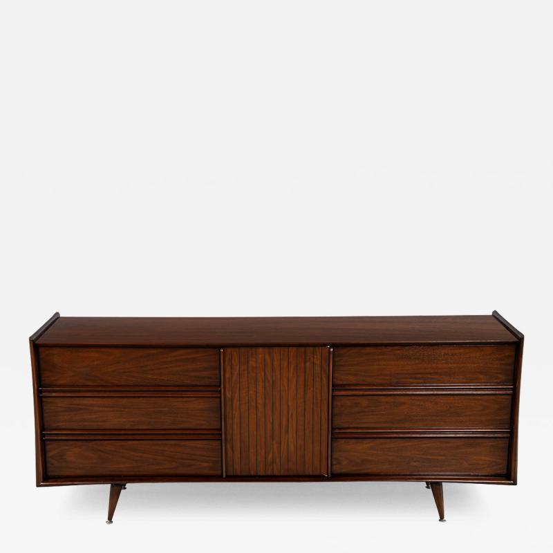 Mid Century Modern Walnut Dresser Cabinet