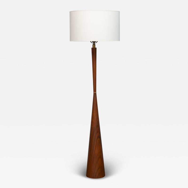 Mid Century Modern Walnut Floor Lamp