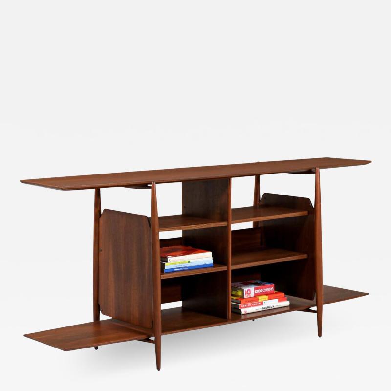 Mid Century Modern Walnut Tier Bookshelf