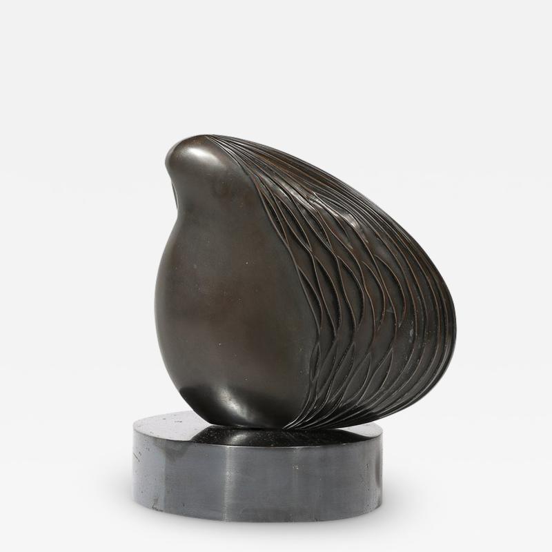 Mid Century Modernist Amorphic Ripple Bronze Sculpture signed V R 3 3
