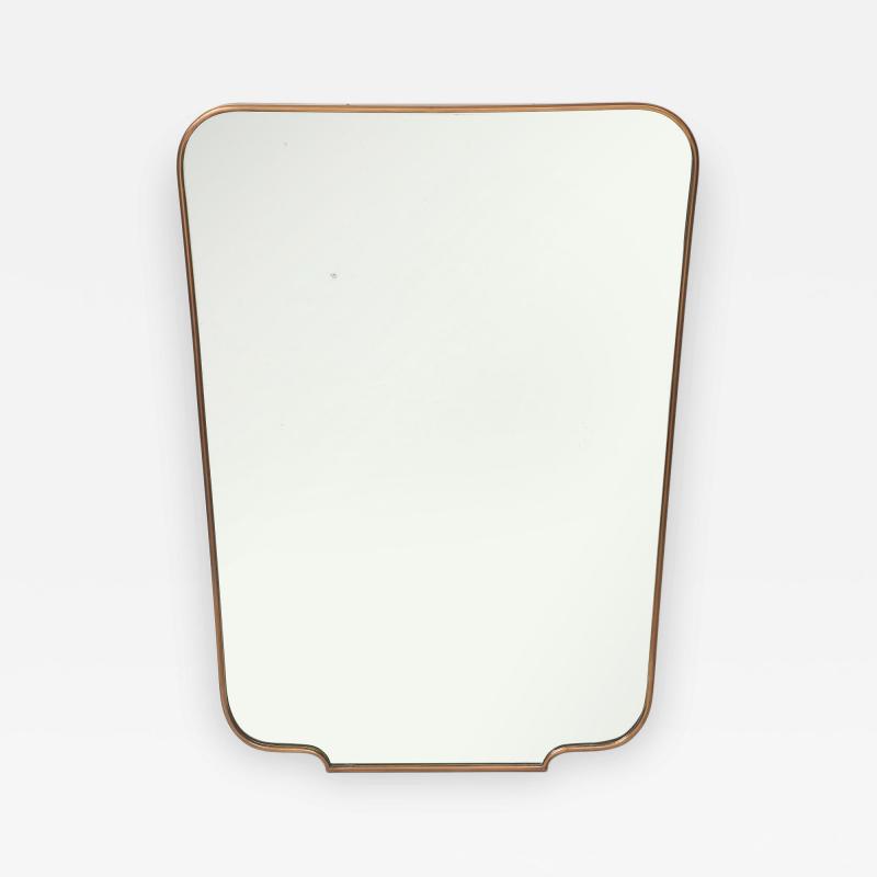Mid Century Modernist Rectangular Brass Wall Mirror