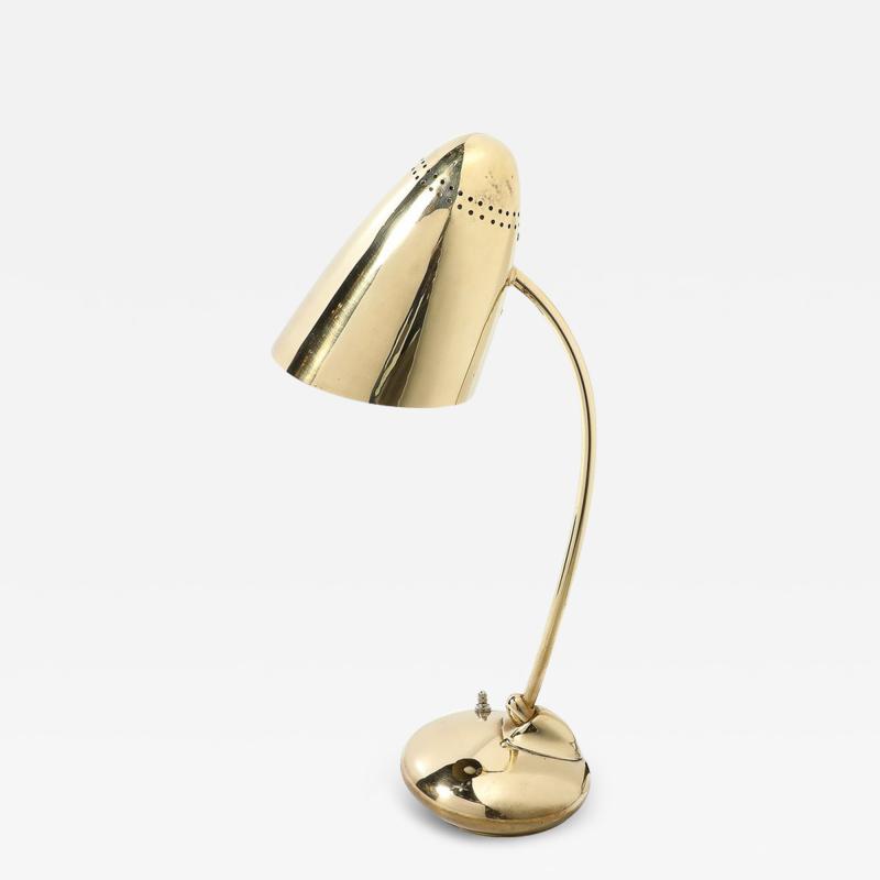 Mid Century Modernist Space Age Polished Brass Table Lamp