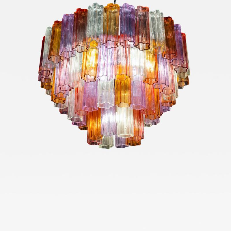 Mid Century Multicolored Murano Glass Tronchi Chandelier