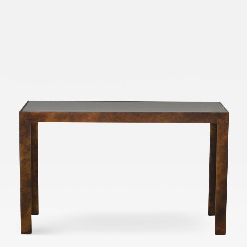 Mid Century Parsons Style Wood Console Table