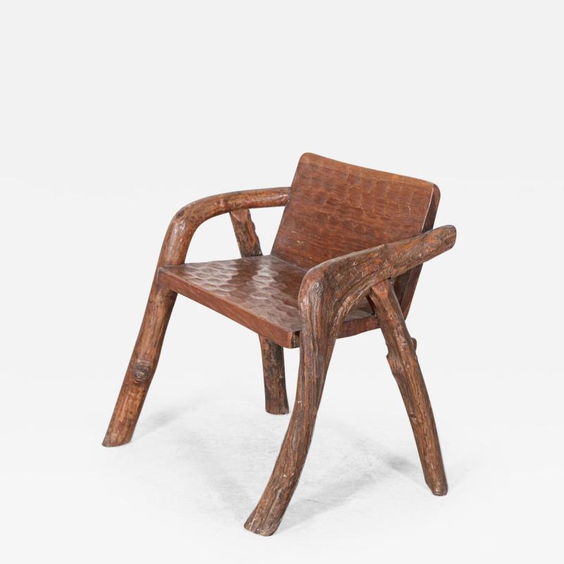 Mid Century Provincial French Fruitwood Root Chair