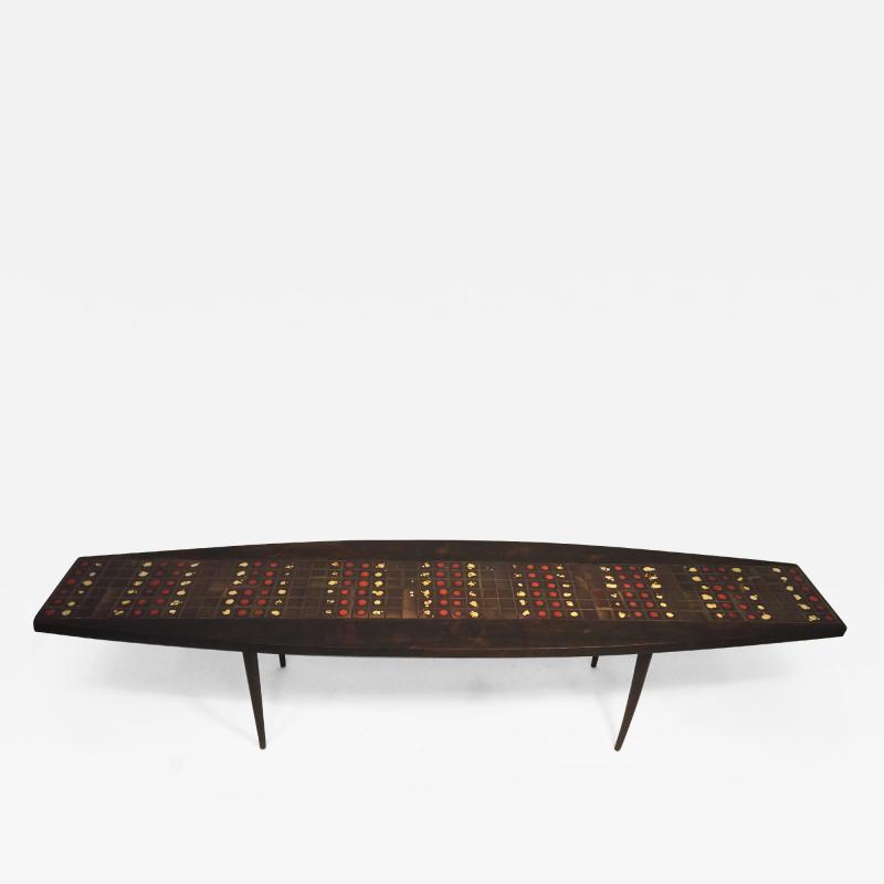 Mid Century Surfboard Tiled Coffee Table