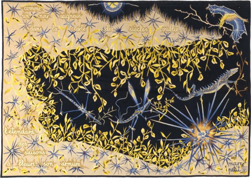 Mid Century Tapestry Signed Marc Petit 410 x 610