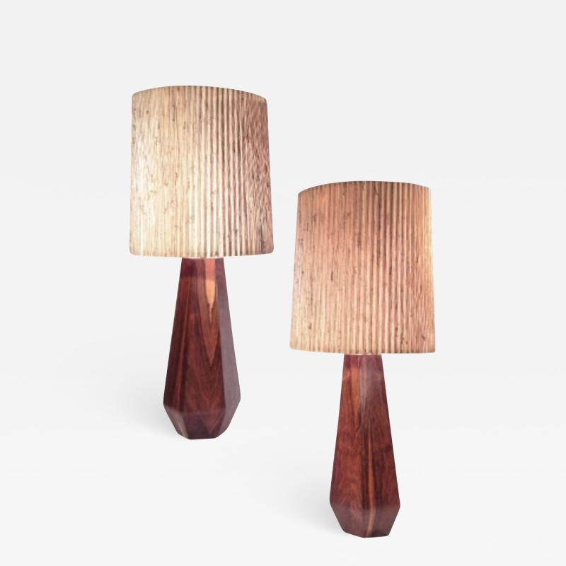 Mid Century Teak Lamps