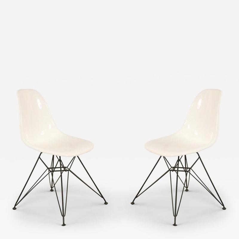 Mid Century White Molded Plastic Shell Chairs
