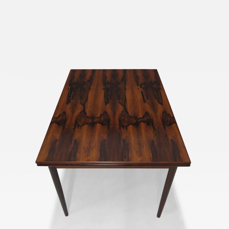 Mid century Brazilian Rosewood Dining Table with Draw Leaves