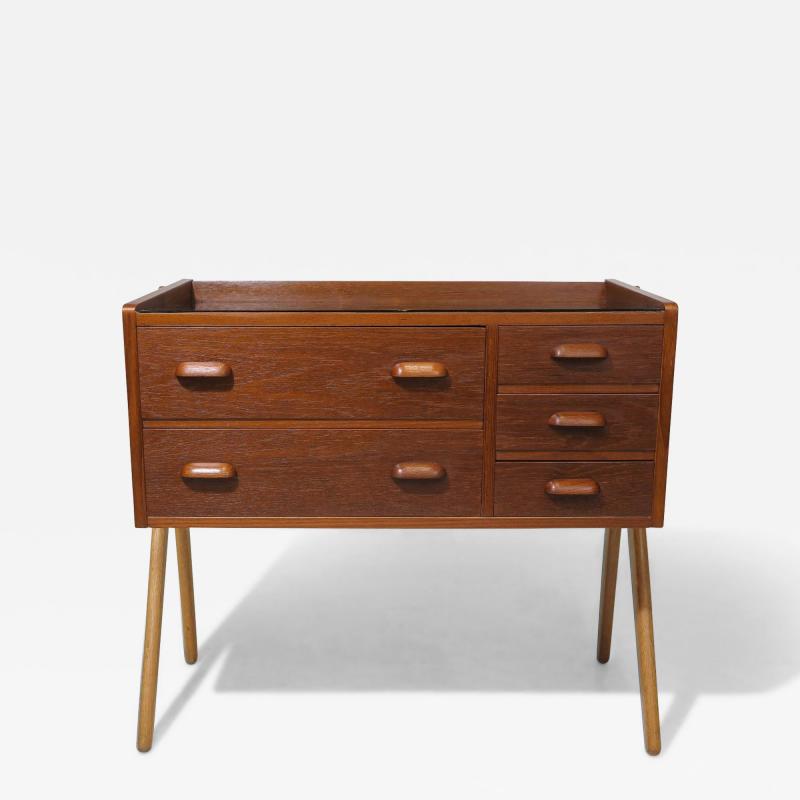 Mid century Danish Sigfred Omann Teak Nightstand Cabinet