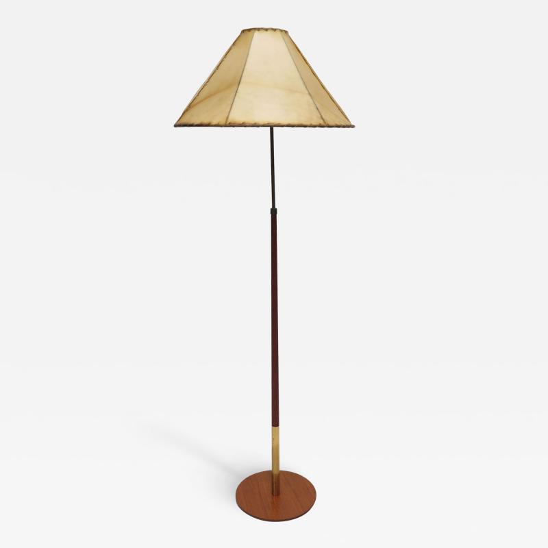 Mid century Danish Teak and Brass Floor Lamp