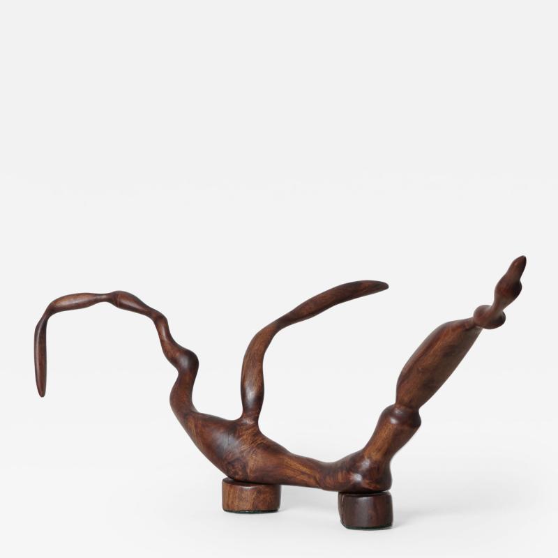 Midcentury Abstract Wood Sculpture