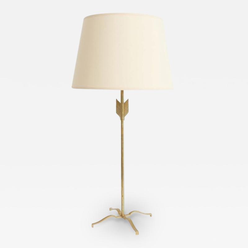 Midcentury Brass Arrow Table Lamp