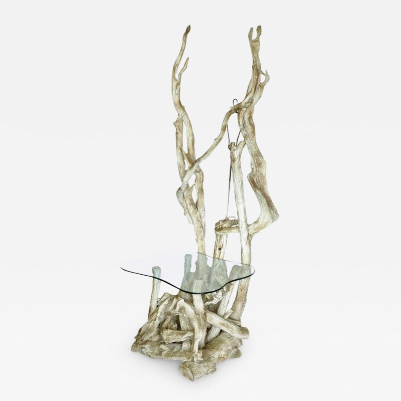 Midcentury Drift Wood Standing Table Lamp