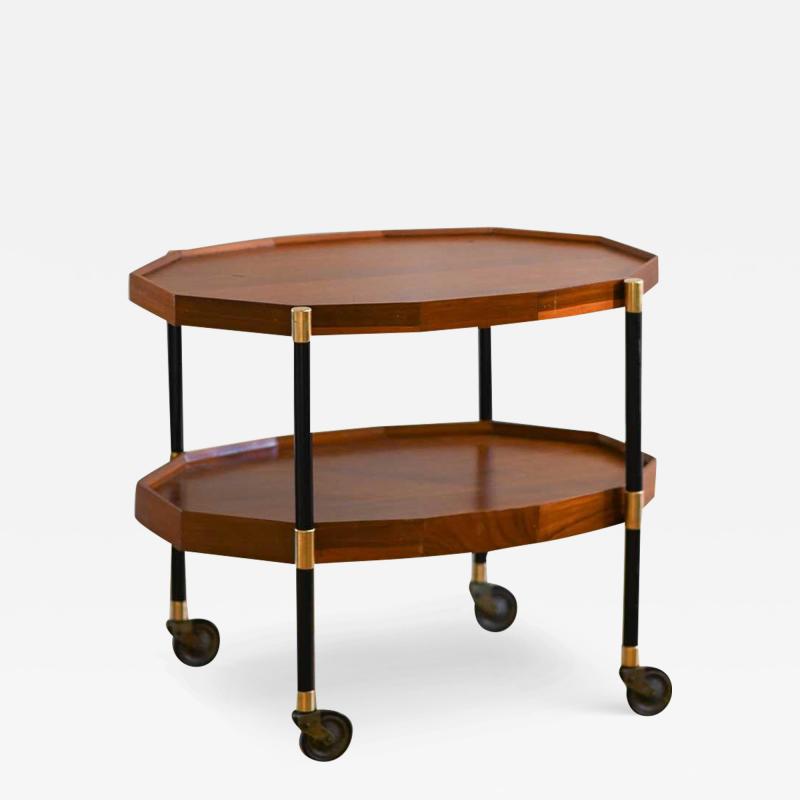 Midcentury Food Holder Bar Trolley with Removable Tray 1960