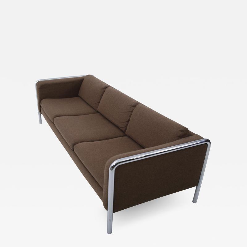 Midcentury Modern Sofa onTubular Chrome 1970 s