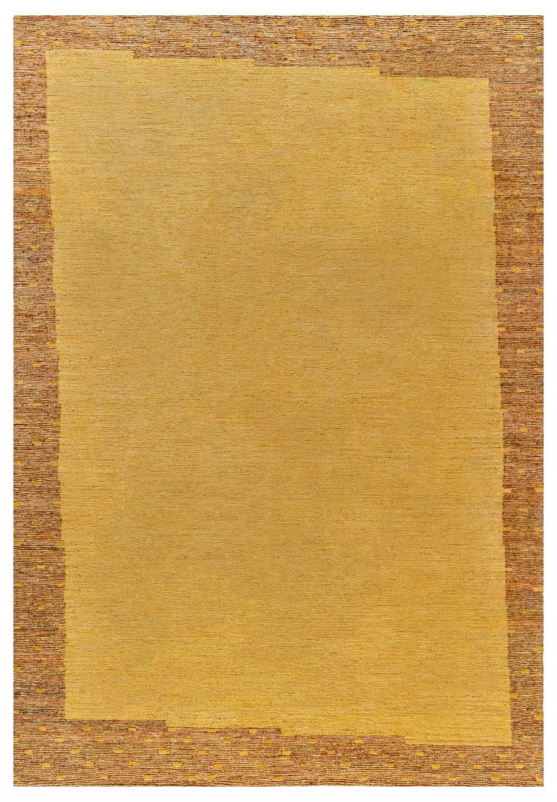Midcentury Swedish Flat Weave Rug in Honey Yelllow