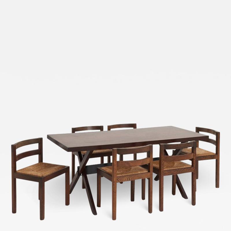 Midcentury Wenge Dining Table and Chairs