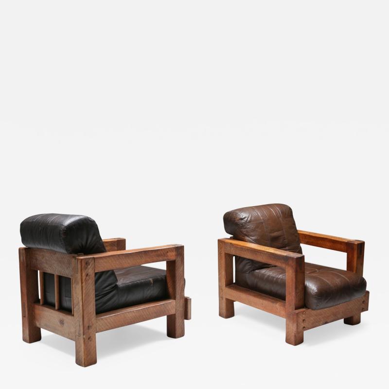 Midcentury Wooden Lounge Chairs 1960s