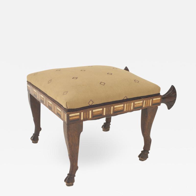 Middle Eastern Egyptian Mahogany Bench