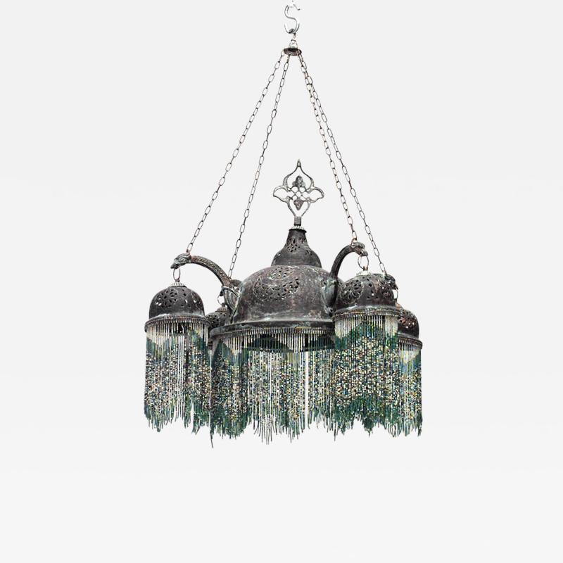 Middle Eastern Moorish Style Filigree Chandelier