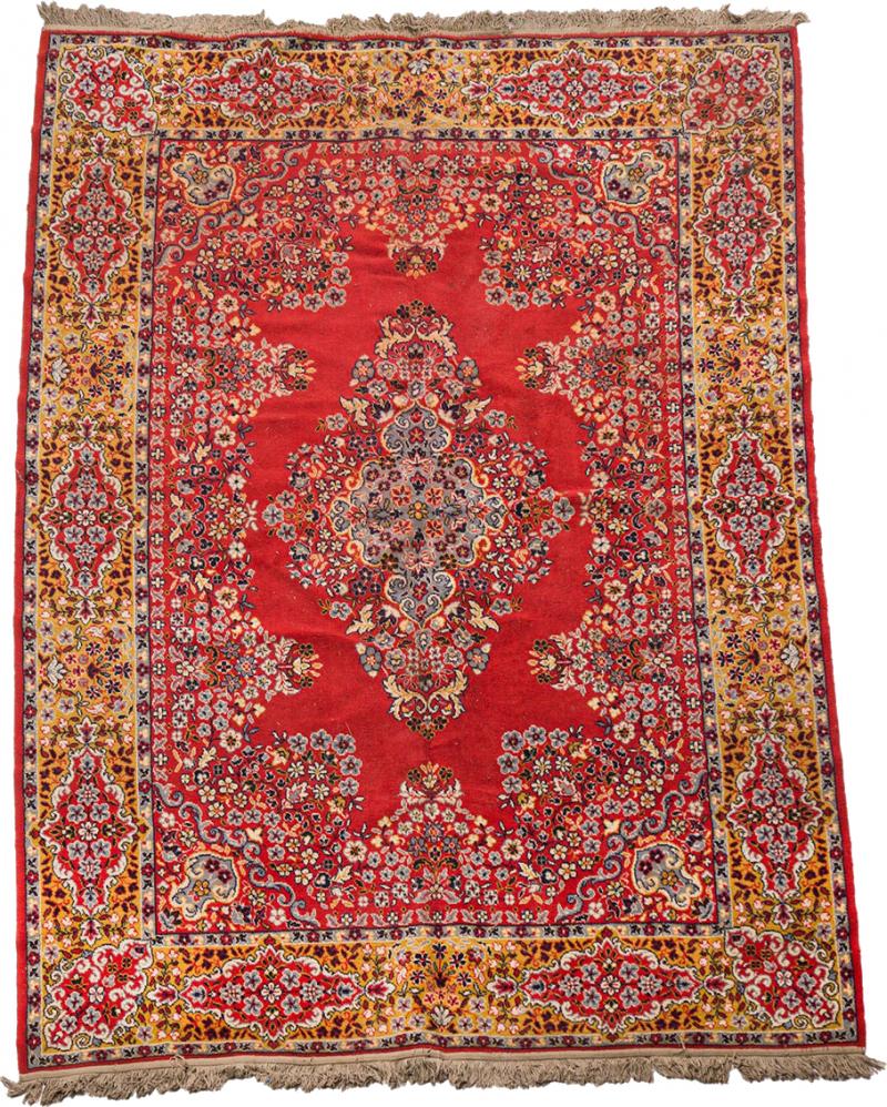 Middle Eastern Persian Red Blue and Beige Rug