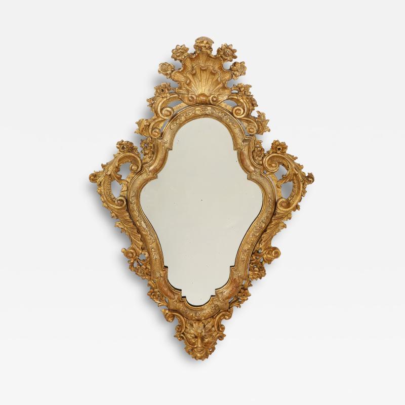 Milanese Rococo Period Carved and Gilded Mirror Italy circa 1750