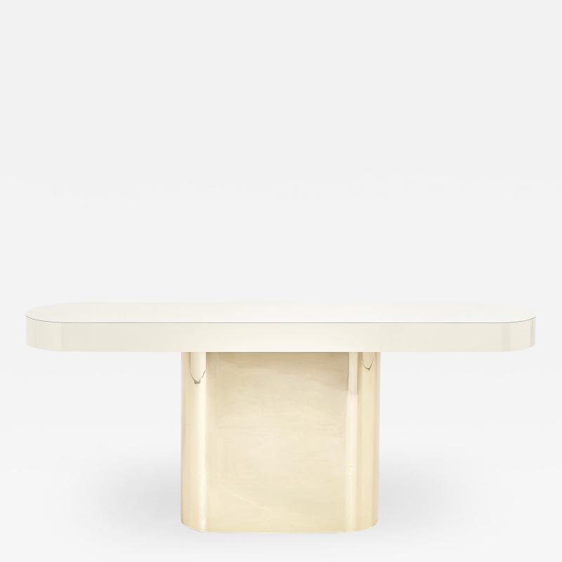 Milo Baughman Brass Console Laminate Top 1980