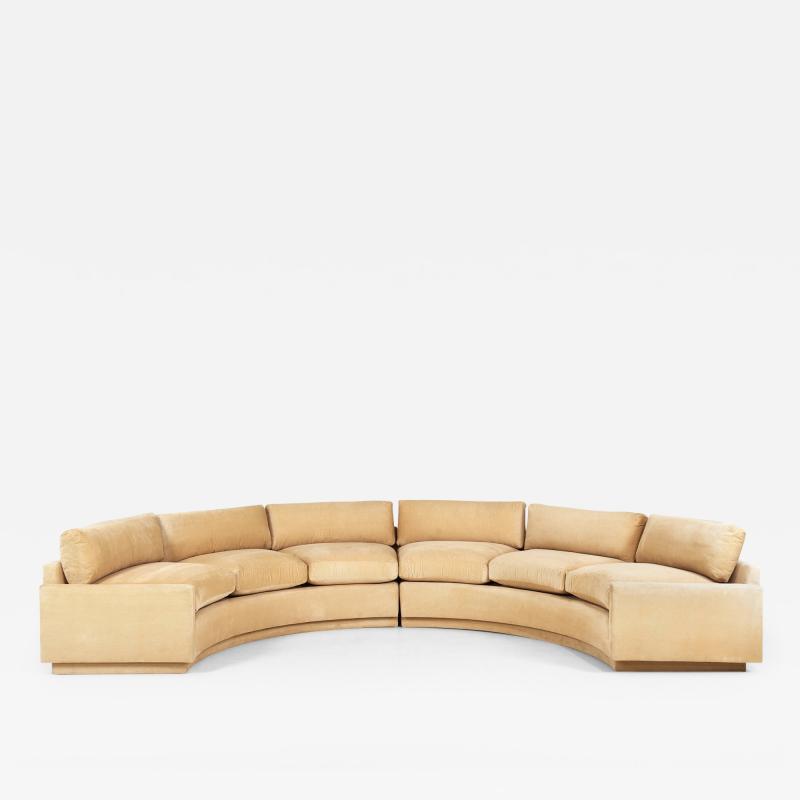 Milo Baughman Curved Circular Sofa 1960