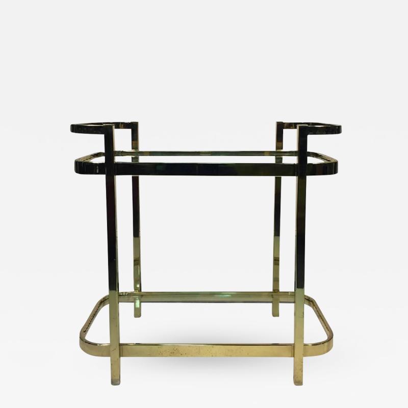 Milo Baughman Exceptional Brass Bar Cart by Milo Baughman