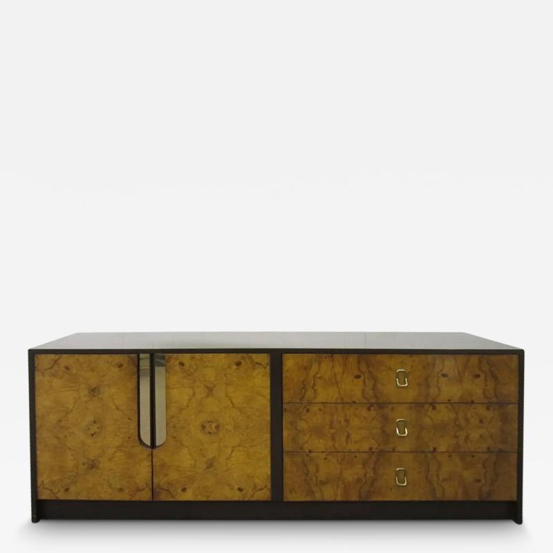 Milo Baughman Gorgeous Milo Baughman Burled Wood Credenza Mid century Modern