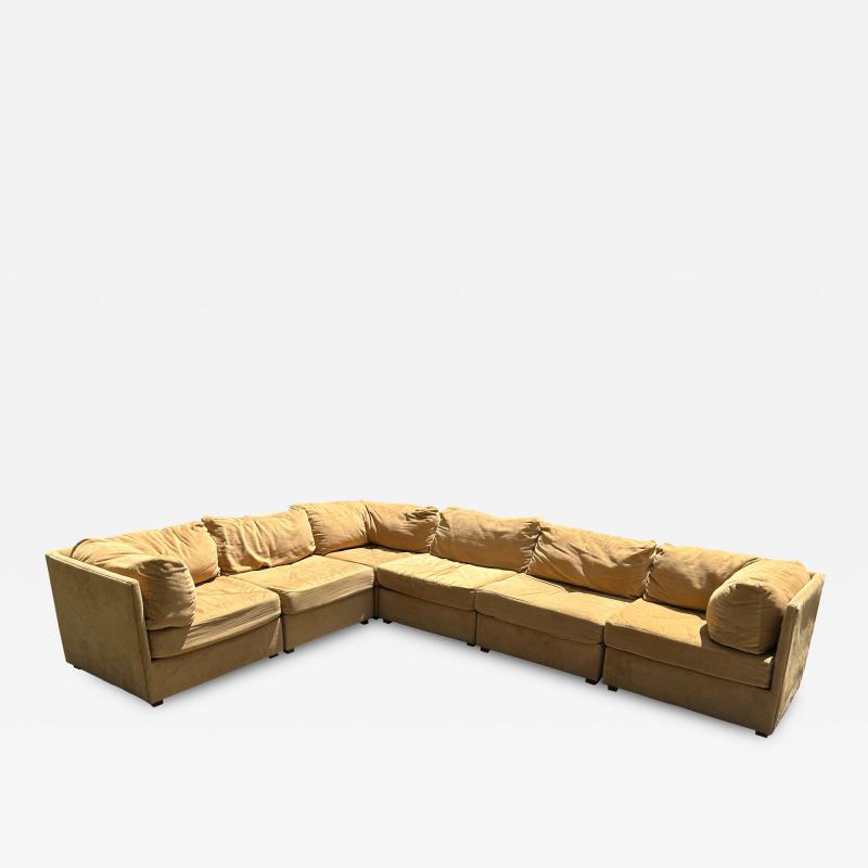 Milo Baughman Handsome Milo Baughman style Selig 6 Piece Cube Sofa Sectional Mid Century