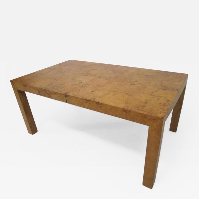 Milo Baughman Lovely Milo Baughman Burl Olivewood Dining Table Mid century Modern