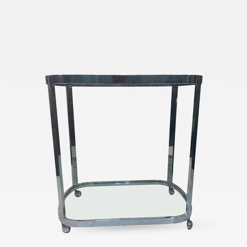 Milo Baughman Marvelous Milo Baughman Chrome and Glass Bar Cart