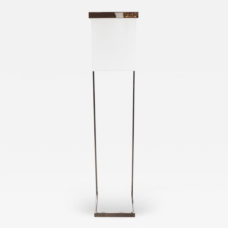 Milo Baughman Mid Century Modern Lucite and Chrome Floor Lamp by Milo Baughman