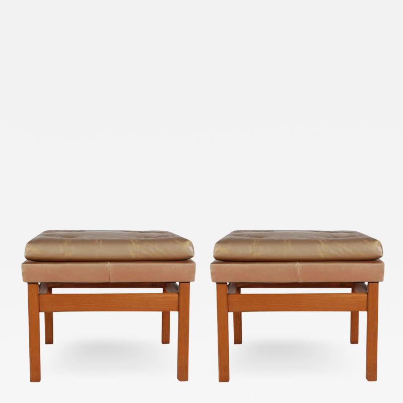 Milo Baughman Mid Century Modern Upholstered and Wood Bench Set by Milo Baughman Thayer Coggin