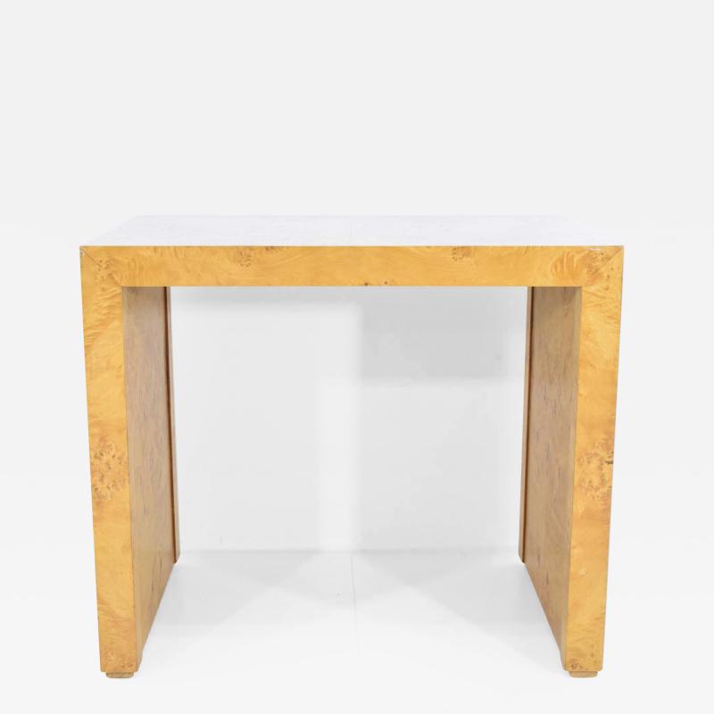 Milo Baughman Milo Baughman Burl Wood Side Table