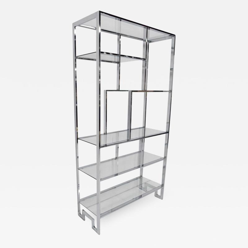 Milo Baughman Milo Baughman Chrome and Glass Etagere