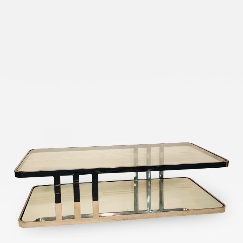 Milo Baughman Milo Baughman Coffee Table Chrome and Glass