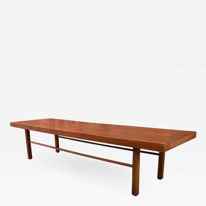 Milo Baughman Milo Baughman Low Walnut Long Bench or Coffee Table