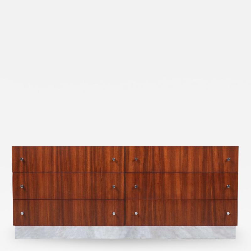 Milo Baughman Milo Baughman Rosewood Chrome Dresser for Thayer Coggin