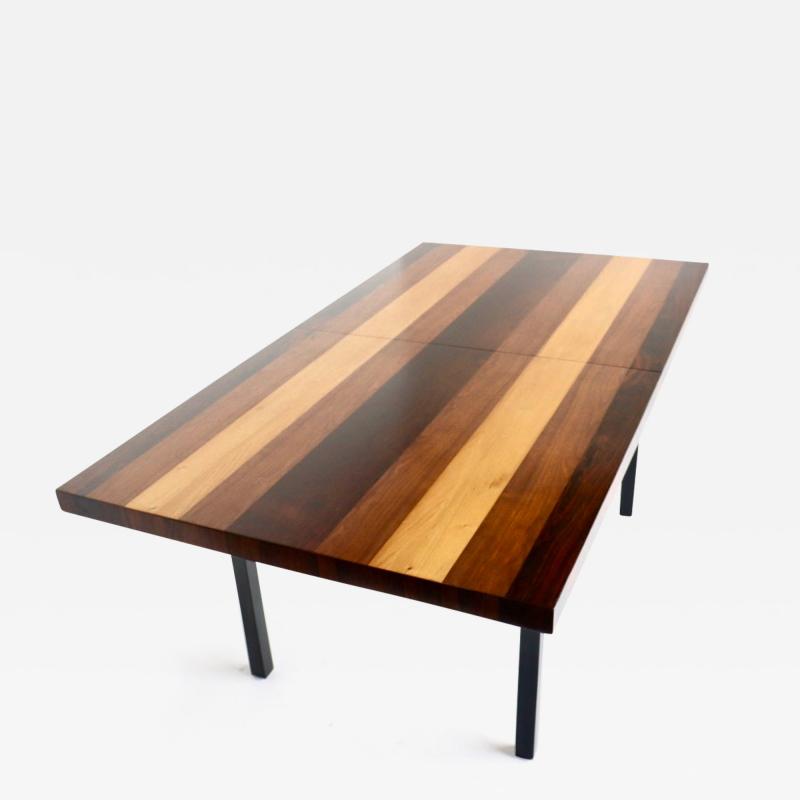Milo Baughman Milo Baughman Rosewood Walnut and Oak Dining Table for Directional