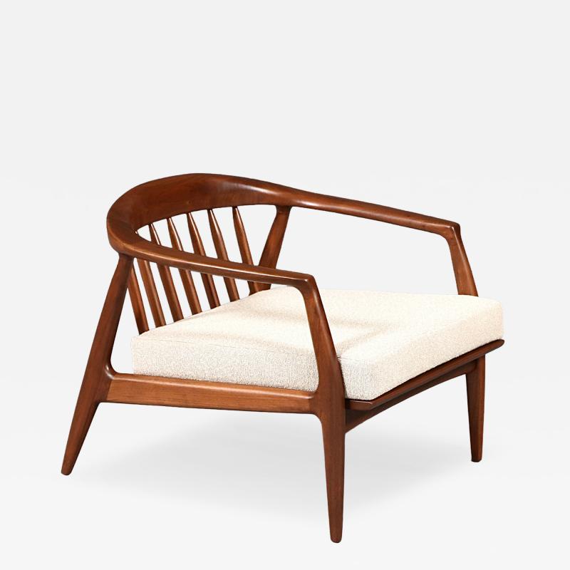 Milo Baughman Milo Baughman Sculpted Walnut Lounge Chair for Thayer Coggin