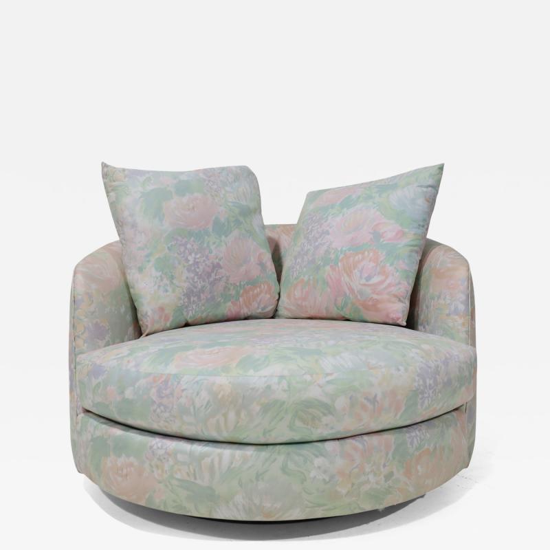 Milo Baughman Milo Baughman Style Large Swivel Tub Lounge Chair
