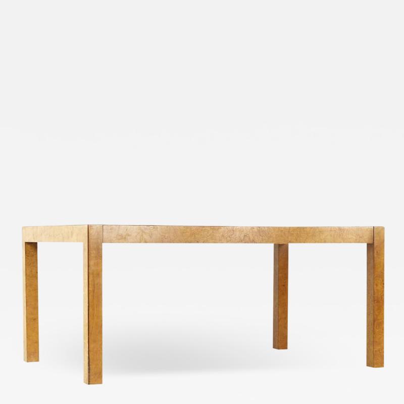 Milo Baughman Milo Baughman Style Mid Century Burlwood Dining Table